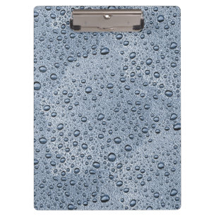 Carpeta De Pinza Gotas de agua gris de cañón