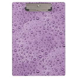 Carpeta De Pinza Gotas de agua morada