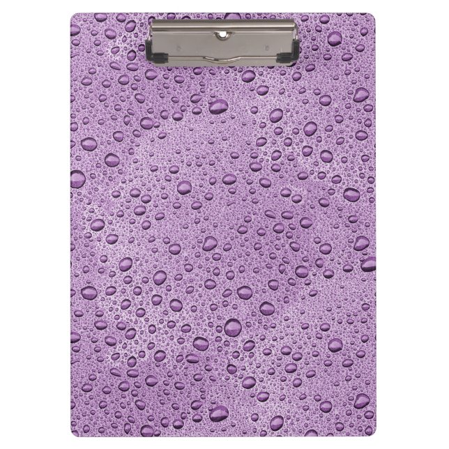 Carpeta De Pinza Gotas de agua morada (Anverso)