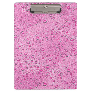 Carpeta De Pinza Gotas de agua rosada caliente