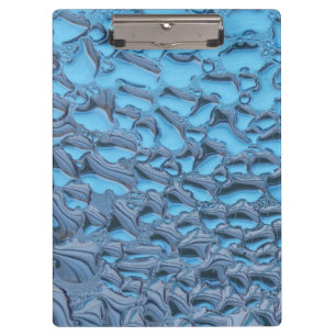 Carpeta De Pinza Gotas de lluvia suaves en vidrio azul