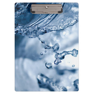 Carpeta De Pinza Gotas delgadas de agua azul clara