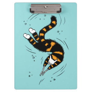 Carpeta De Pinza Gótico Pastel Natación Cat Skeleton