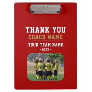 Carpeta De Pinza Gracias Coach Team Name Photo