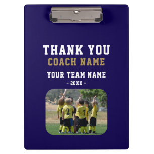 Carpeta De Pinza Gracias Coach Team Name Photo