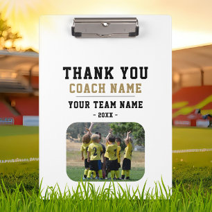 Carpeta De Pinza Gracias Coach Team Name Photo