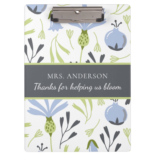 Carpeta De Pinza Gracias Por Ayudarnos A Bloom Clipboard (Anverso)