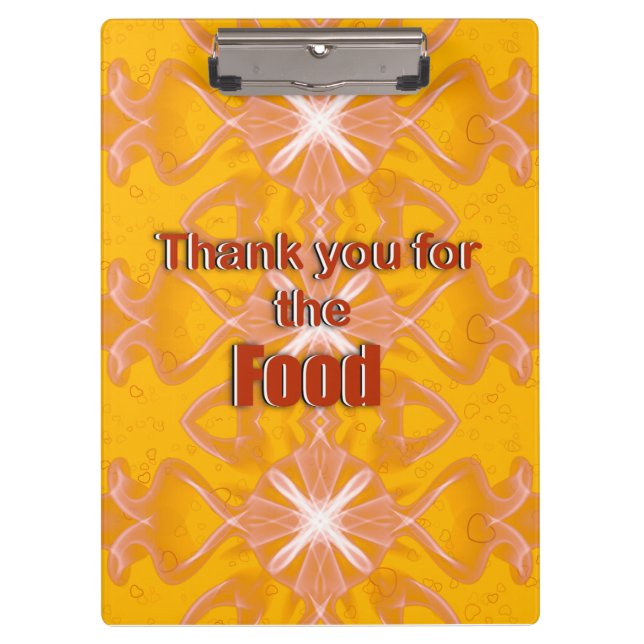 Carpeta De Pinza Gracias por la comida (Anverso)