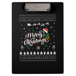 Carpeta De Pinza Graciosa Feliz Navidad