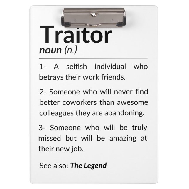 Carpeta De Pinza Gracioso compañero de trabajo de despedida, colega (Anverso)