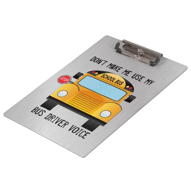 Carpeta De Pinza Gracioso conductor de autobús escolar (Angular)