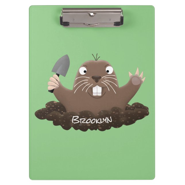 Carpeta De Pinza Gracioso gopher digging personalizado ilustracion (Anverso)