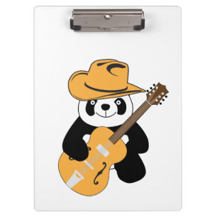 Carpeta De Pinza Gracioso panda con guitarra