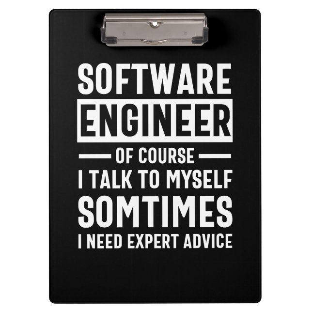 Carpeta De Pinza Gracioso regalo de ingeniero de software de progra (Anverso)