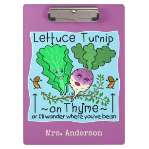 Carpeta De Pinza Gracioso Turnip en la escuela Thyme Pun