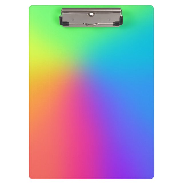 Carpeta De Pinza Gradiente arcoiris brillante (Anverso)