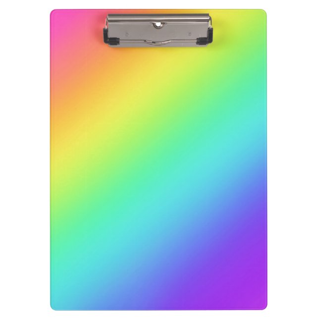 Carpeta De Pinza Gradiente arcoiris brillante (Anverso)