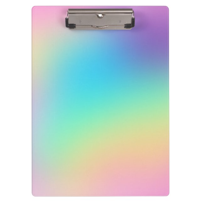 Carpeta De Pinza Gradiente de arcoiris prudente suave (Anverso)