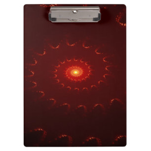 Carpeta De Pinza Gradiente De Swirl Fiery Red Sparkle