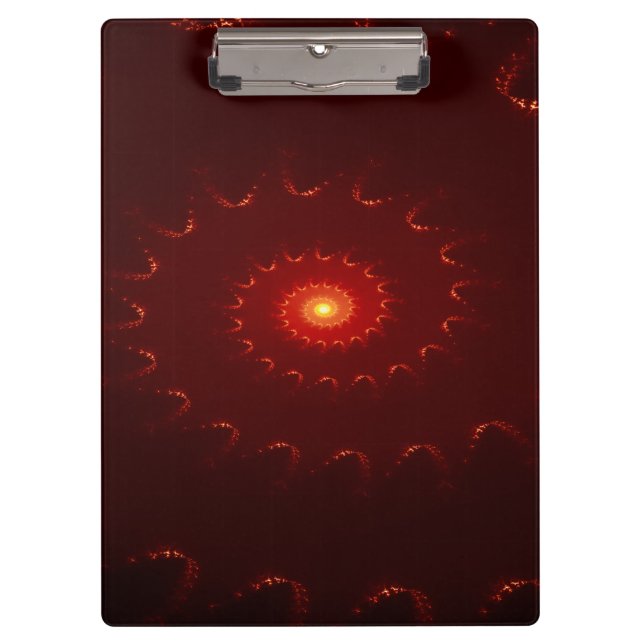 Carpeta De Pinza Gradiente De Swirl Fiery Red Sparkle (Anverso)