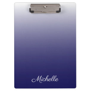 Carpeta De Pinza Gradiente personalizado azul marino oscuro