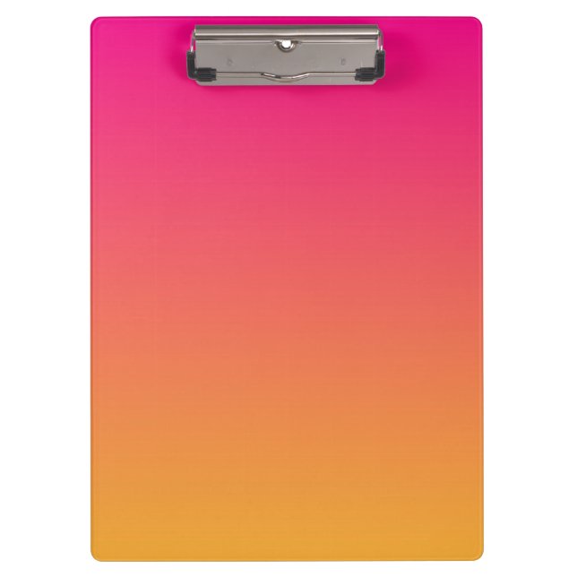 Carpeta De Pinza Gradiente rosa y naranja (Anverso)