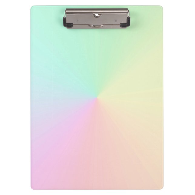 Carpeta De Pinza Gradiente silenciado Ombre Arcoiris Pastel Estétic (Anverso)
