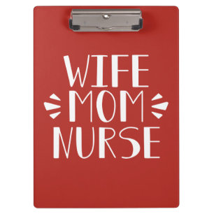 Carpeta De Pinza Gráfico de la enfermera de la mamá de la esposa