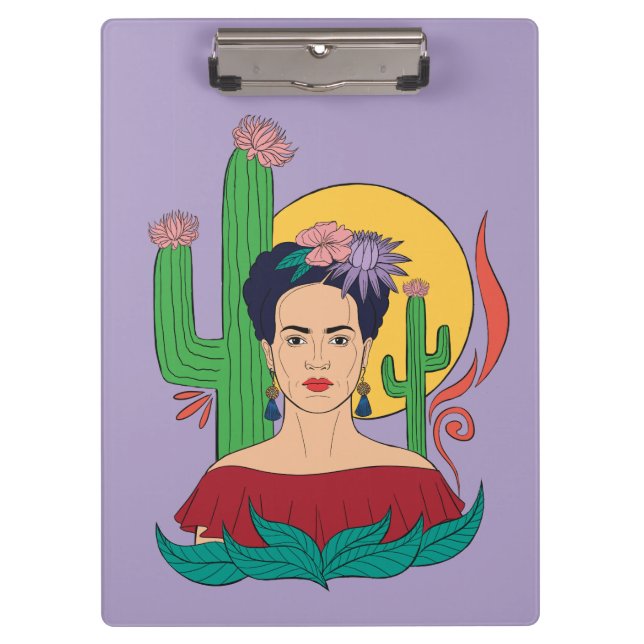 Carpeta De Pinza Gráfico del desierto de Frida Kahlo (Anverso)