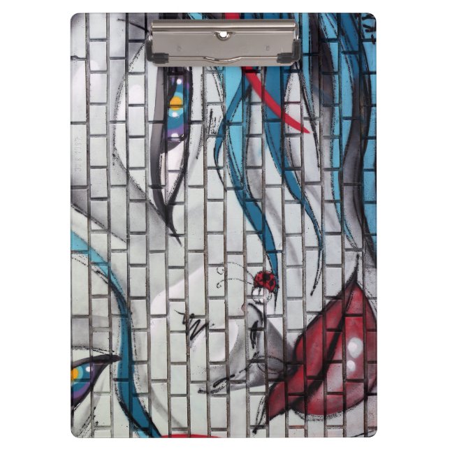 Carpeta De Pinza Grafiti de chica asiática (Anverso)