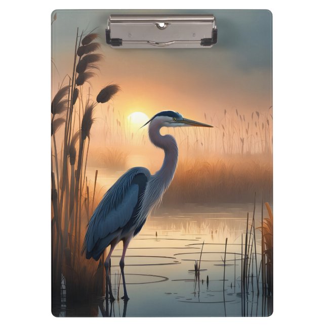 Carpeta De Pinza Gran Azul Heron Sunrise (Anverso)