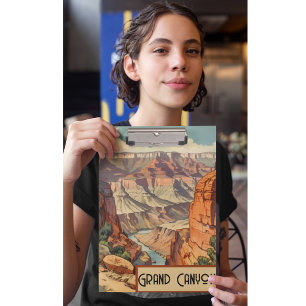 Carpeta De Pinza Gran Cañón Vintage Paisaje del Suroeste
