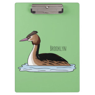 Carpeta De Pinza Gran ilustracion de personalizado de aves grises c
