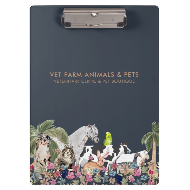 Carpeta De Pinza Granja de animales botánicos de palmeras (Anverso)