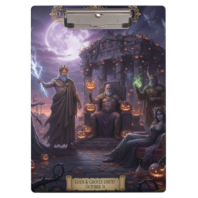 Carpeta De Pinza Greek and Roman Mythology Halloween Clipboard (Anverso)