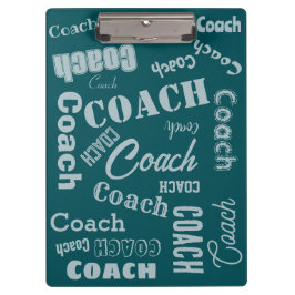 Carpeta De Pinza Green and Silver Personalized Coach Gige Name Art