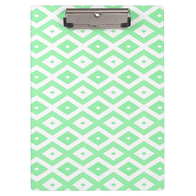 Carpeta De Pinza Green and white diamond pattern (Anverso)