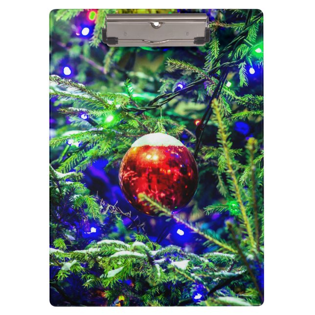 Carpeta De Pinza Green Christmas Tree Red Ball (Anverso)