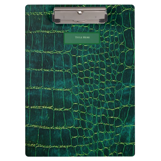 Carpeta De Pinza Green Faux Leather Style Clipboard (Anverso)