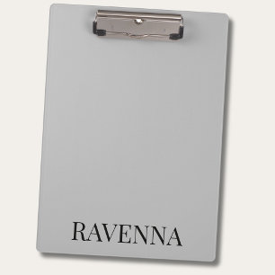 Carpeta De Pinza Greige Lujo Serif Personalizado Nombre Personaliza