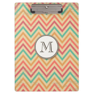 Carpeta De Pinza Grunge arcoiris Zigzag Chevron Stripes