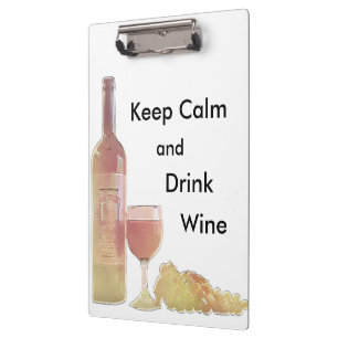 Carpeta De Pinza Guarde el vino tranquilo