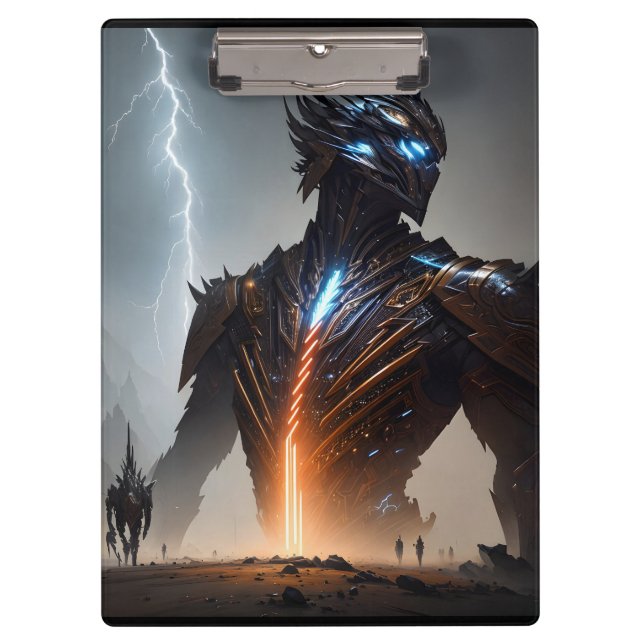 Carpeta De Pinza Guerrero Lightning Cyborg (Anverso)