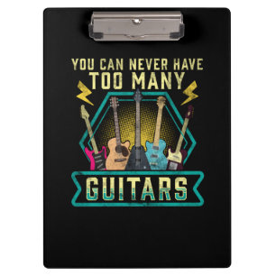 Carpeta De Pinza Guitarrista Nunca Puedes Tener Demasiadas Guitarra