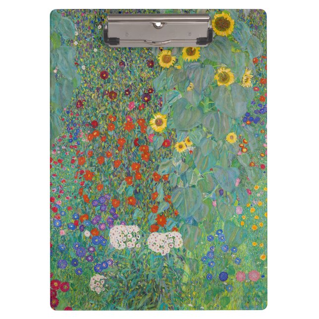 Carpeta De Pinza Gustav Klimt - Jardín de campo con girasoles (Anverso)