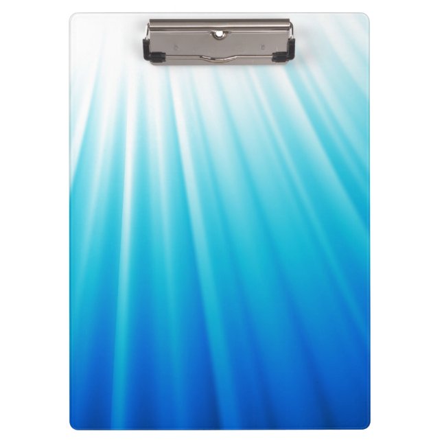 Carpeta De Pinza Haces luminosos azules de la aguamarina blanca de (Anverso)