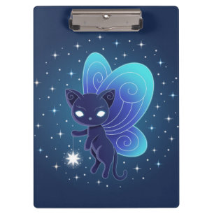 Carpeta De Pinza Hada Pixie Gato Estrella Nocturna