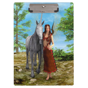 Carpeta De Pinza Hada y Unicornio