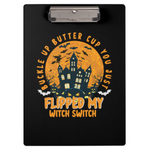 Carpeta De Pinza Halloween Buckle Up BatCup You Birday