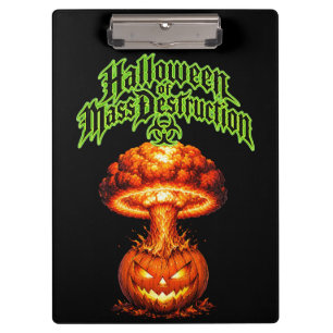 Carpeta De Pinza Halloween de Destrucción Nuclear Jack-o'-Lant